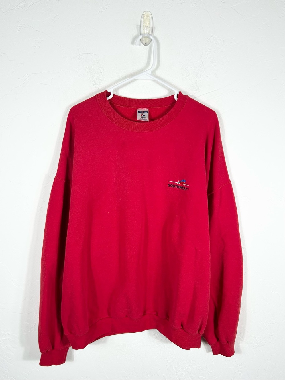 👁️ Vintage Jerzees Southwest Airlines Embroidered Sweatshirt 2XL 90s Corporate